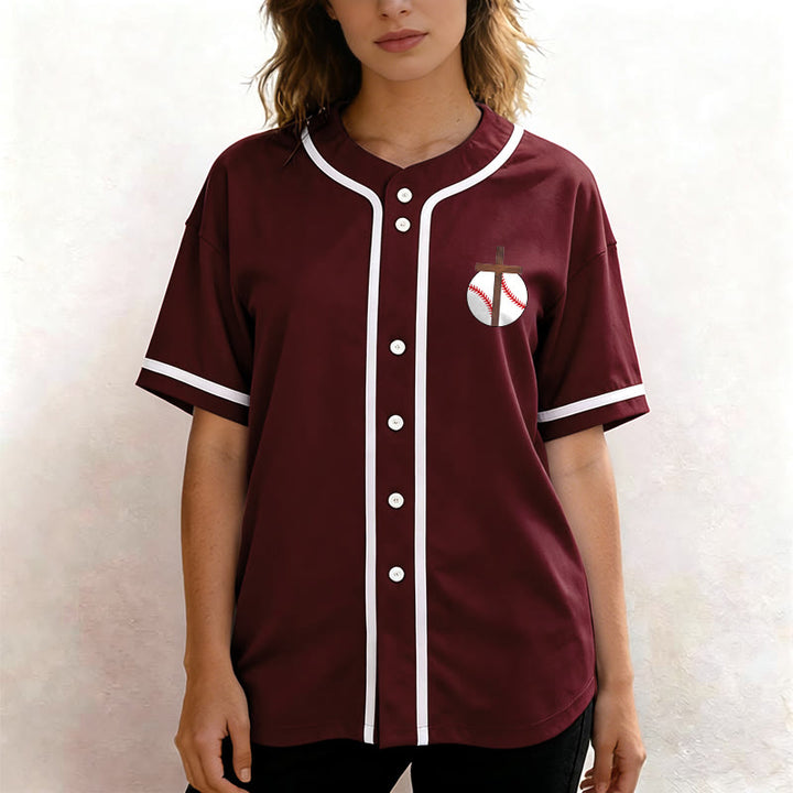 Christianartworkshop Filippesi 4:13 Maglia da baseball della fede: Maglia da baseball con croce, motto, forza e devozione - image 30