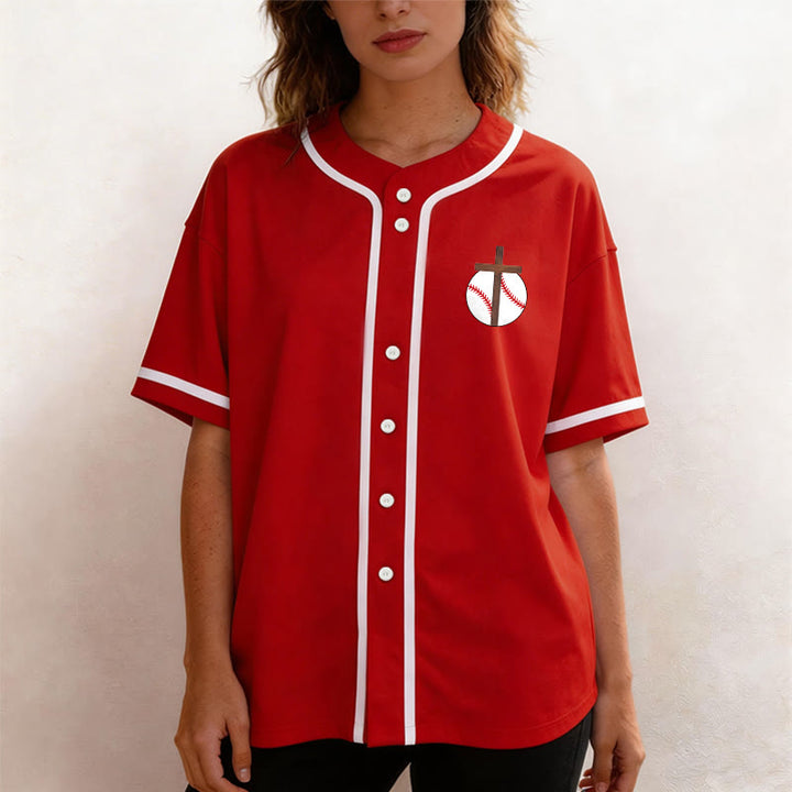 Christianartworkshop Filippesi 4:13 Maglia da baseball della fede: Maglia da baseball con croce, motto, forza e devozione - image 25