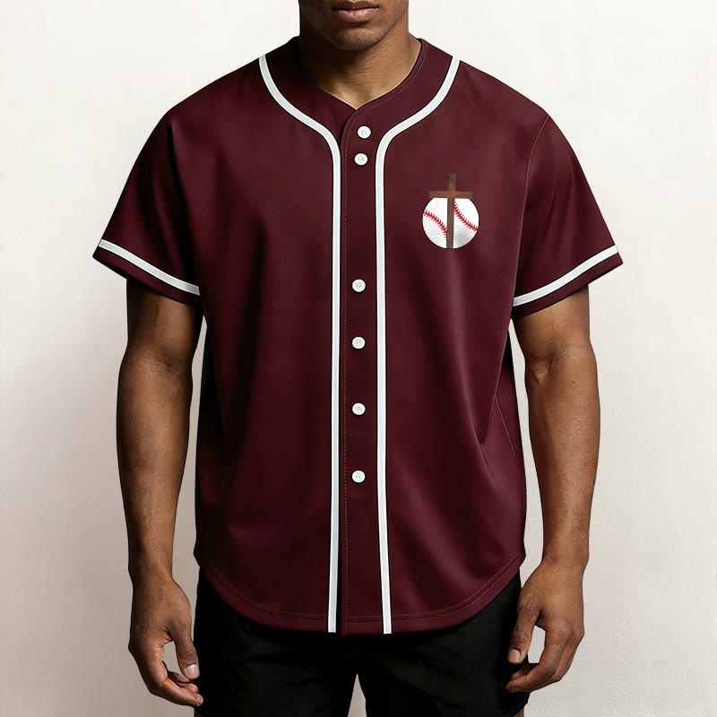 Christianartworkshop Filippesi 4:13 Maglia da baseball della fede: Maglia da baseball con croce, motto, forza e devozione - image 28
