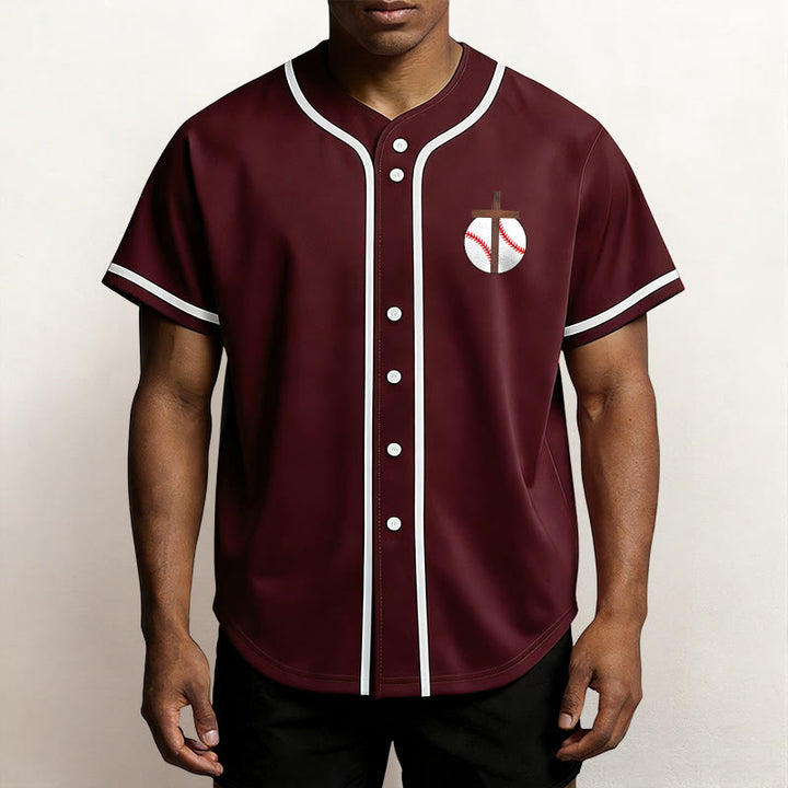 Christianartworkshop Filippesi 4:13 Maglia da baseball della fede: Maglia da baseball con croce, motto, forza e devozione - image 28