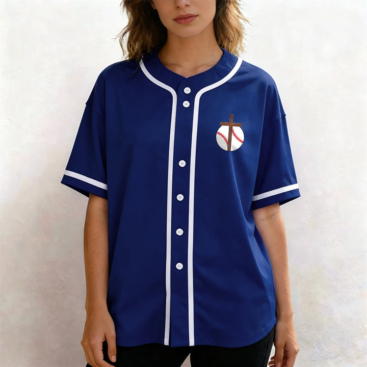 Christianartworkshop Filippesi 4:13 Maglia da baseball della fede: Maglia da baseball con croce, motto, forza e devozione - image 5