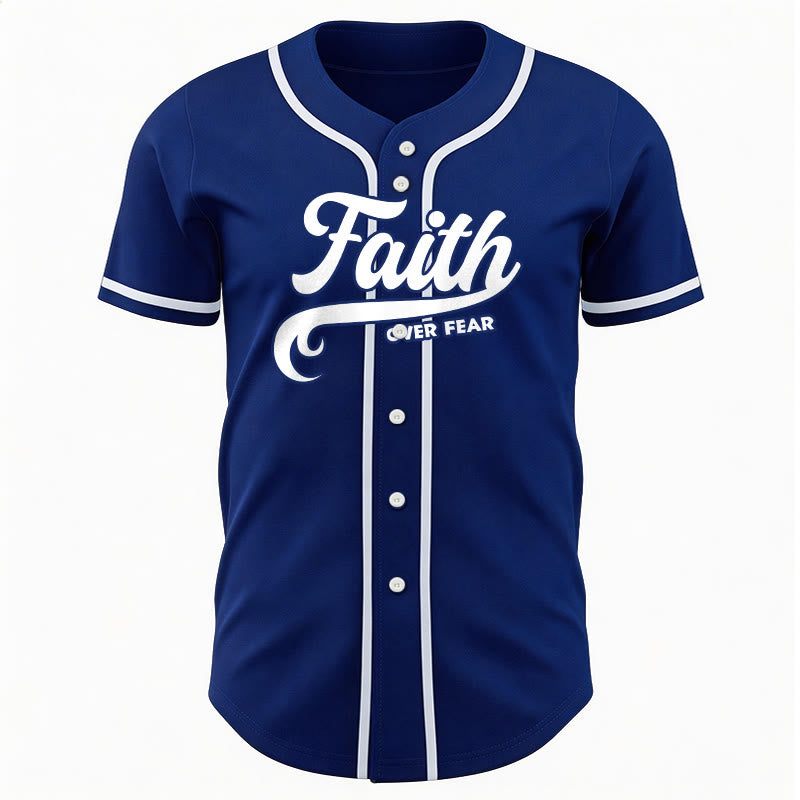 Christianartworkshop Faith Over Fear Maglia da baseball unisex personalizzata con nome e numero - image 13