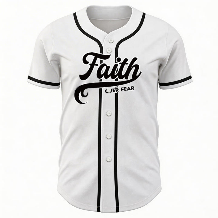 Christianartworkshop Faith Over Fear Maglia da baseball unisex personalizzata con nome e numero - image 20