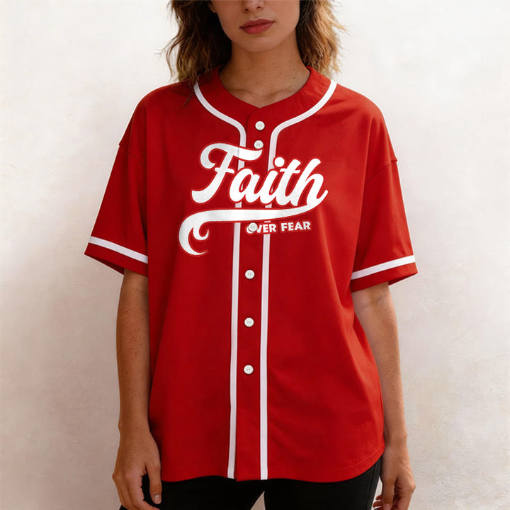 Christianartworkshop Faith Over Fear Maglia da baseball unisex personalizzata con nome e numero - image 25