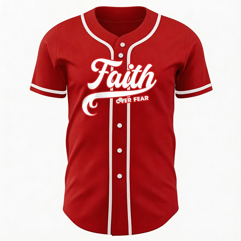 Christianartworkshop Faith Over Fear Maglia da baseball unisex personalizzata con nome e numero - image 27