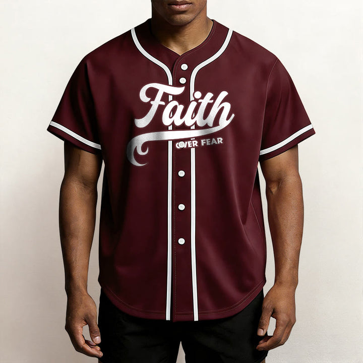 Christianartworkshop Faith Over Fear Maglia da baseball unisex personalizzata con nome e numero - image 30