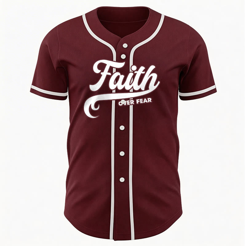 Christianartworkshop Faith Over Fear Maglia da baseball unisex personalizzata con nome e numero - image 34