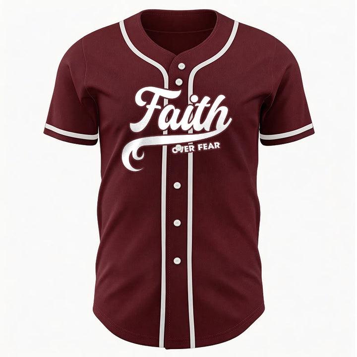 Christianartworkshop Faith Over Fear Maglia da baseball unisex personalizzata con nome e numero - image 34