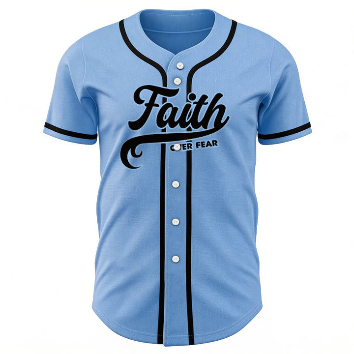 Christianartworkshop Faith Over Fear Maglia da baseball unisex personalizzata con nome e numero - image 41