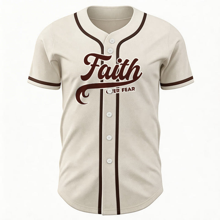 Christianartworkshop Faith Over Fear Maglia da baseball unisex personalizzata con nome e numero - image 55