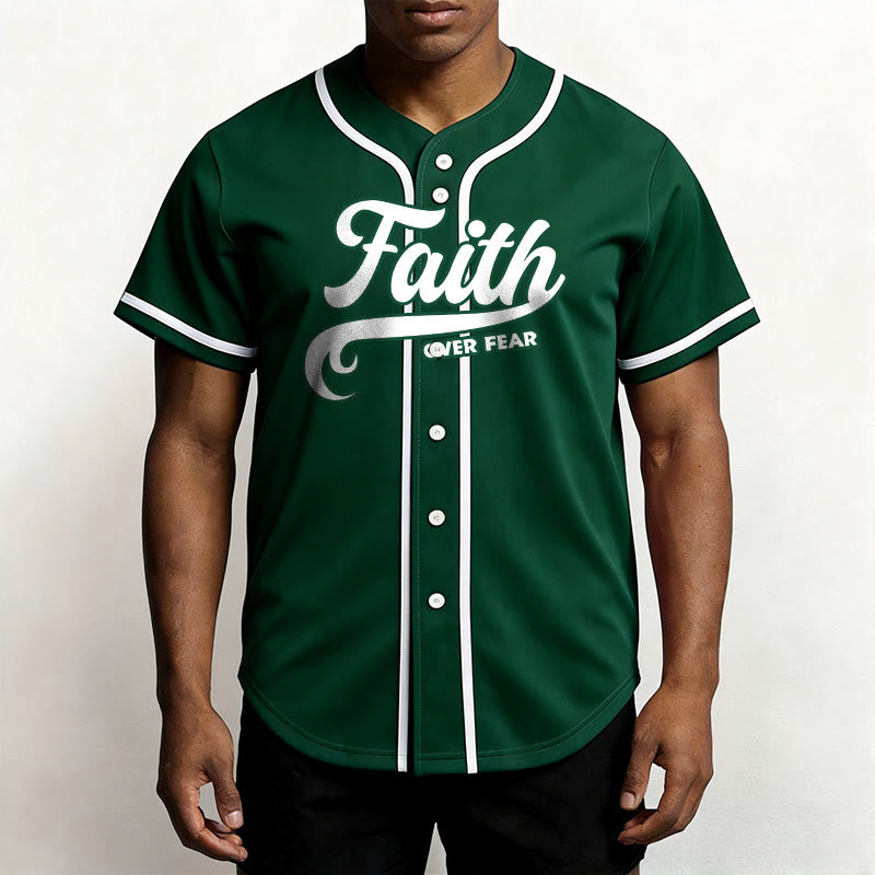 Christianartworkshop Faith Over Fear Maglia da baseball unisex personalizzata con nome e numero - image 44