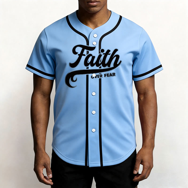 Christianartworkshop Faith Over Fear Maglia da baseball unisex personalizzata con nome e numero - image 37