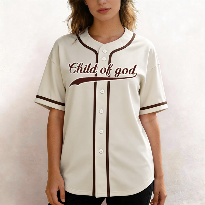 Christianartworkshop Child Of God Maglia da baseball unisex personalizzata con nome e numero - image 4