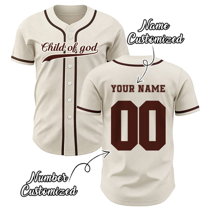 Christianartworkshop Child Of God Maglia da baseball unisex personalizzata con nome e numero - image 0