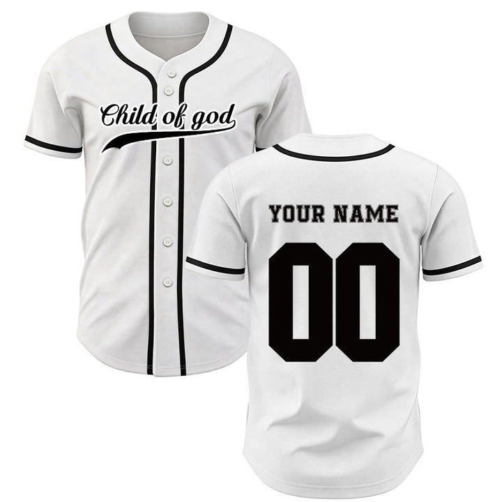 Christianartworkshop Child Of God Maglia da baseball unisex personalizzata con nome e numero - Bianco - 5XL - Nome & Numero personalizzati - image 15
