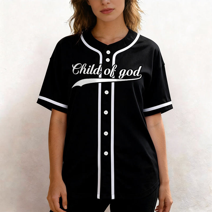 Christianartworkshop Maglia da baseball unisex personalizzata con nome e numero "Figlio di Dio" - image 32