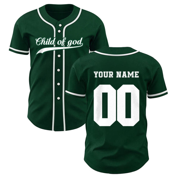 Christianartworkshop Child Of God Maglia da baseball unisex personalizzata con nome e numero - Verde - 5XL - Nome & Numero personalizzati - image 50