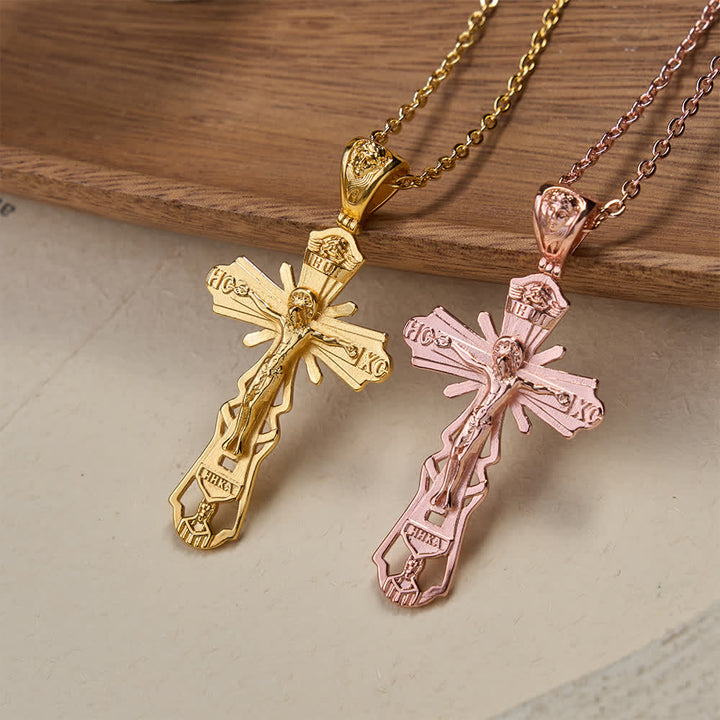 Collana con croce cristiana Christianartworkshop : storia di sacrificio e ornamento senza tempo - image 0