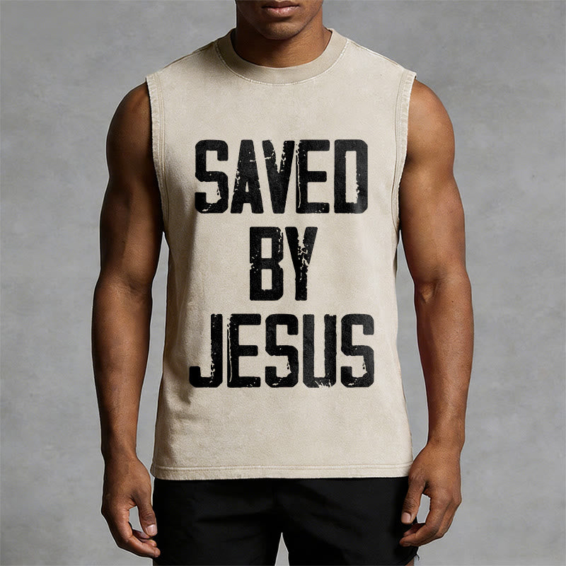 Christianartworkshop Canotta unisex Saved By Jesus - image 8
