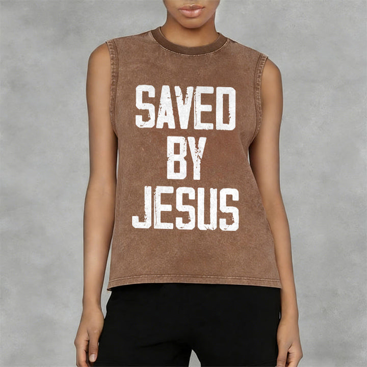 Christianartworkshop Canotta unisex Saved By Jesus - image 2