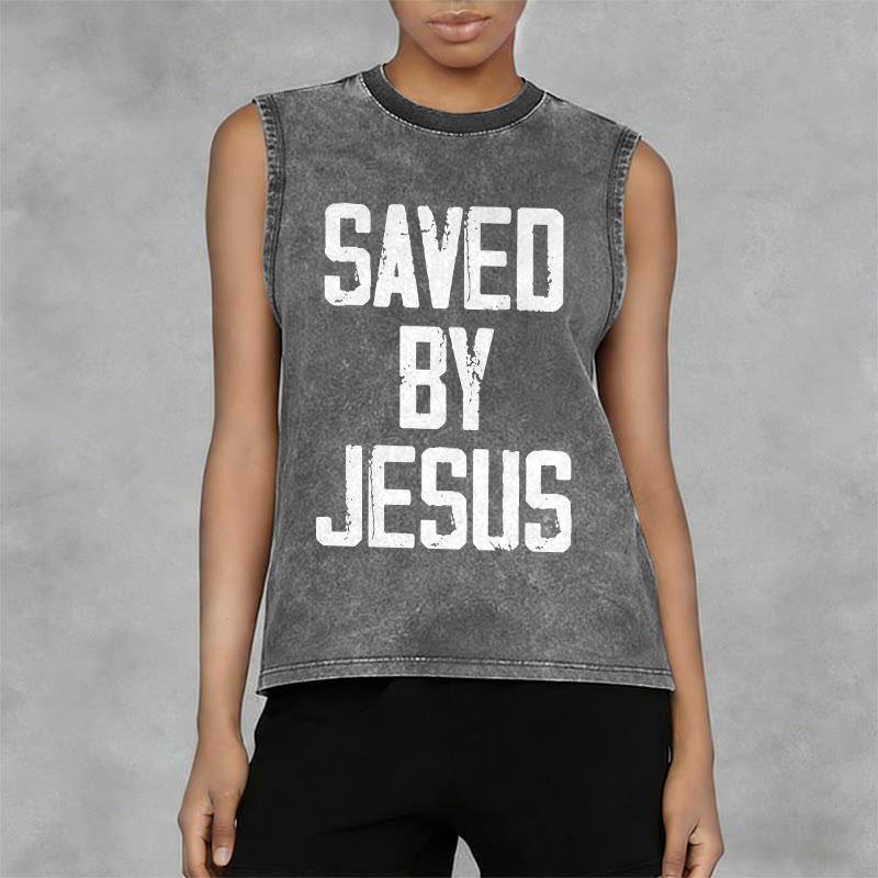 Christianartworkshop Canotta unisex Saved By Jesus - image 6