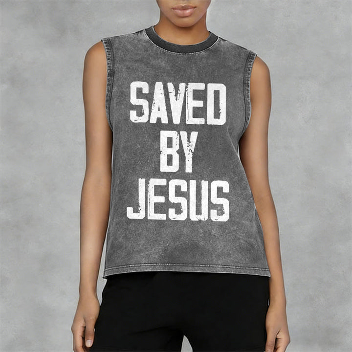 Christianartworkshop Canotta unisex Saved By Jesus - image 6