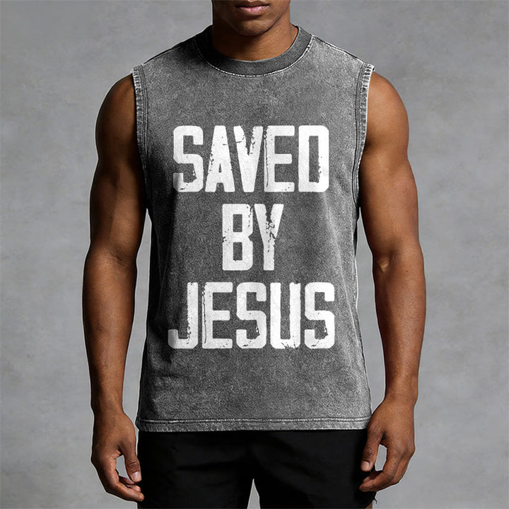 Christianartworkshop Canotta unisex Saved By Jesus - image 4