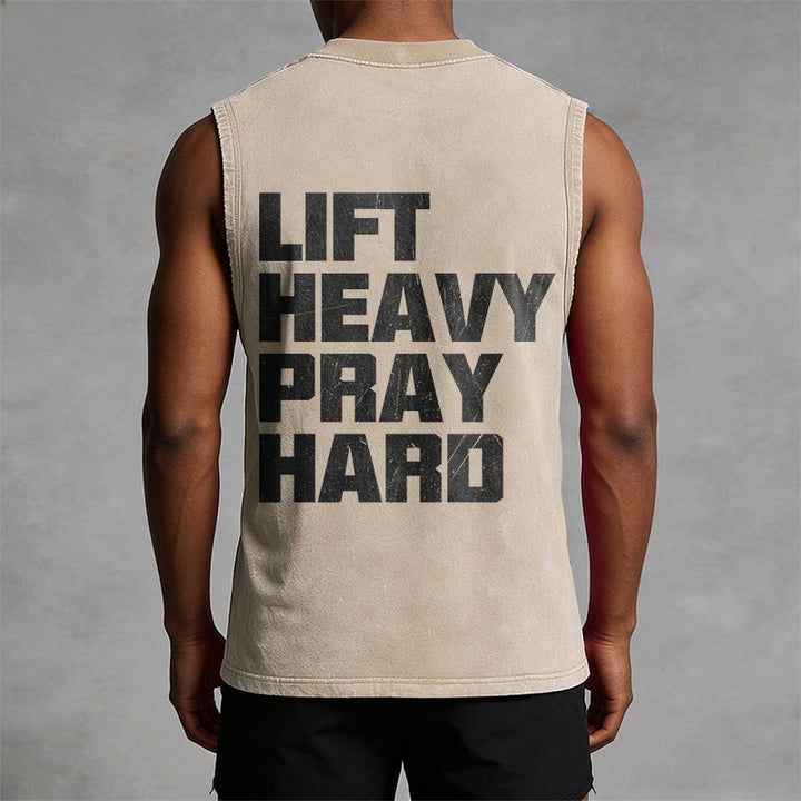 Christianartworkshop Canotta unisex lavata Lift Heavy Pray Hard - image 26