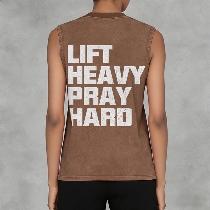Christianartworkshop Canotta unisex lavata Lift Heavy Pray Hard - image 13