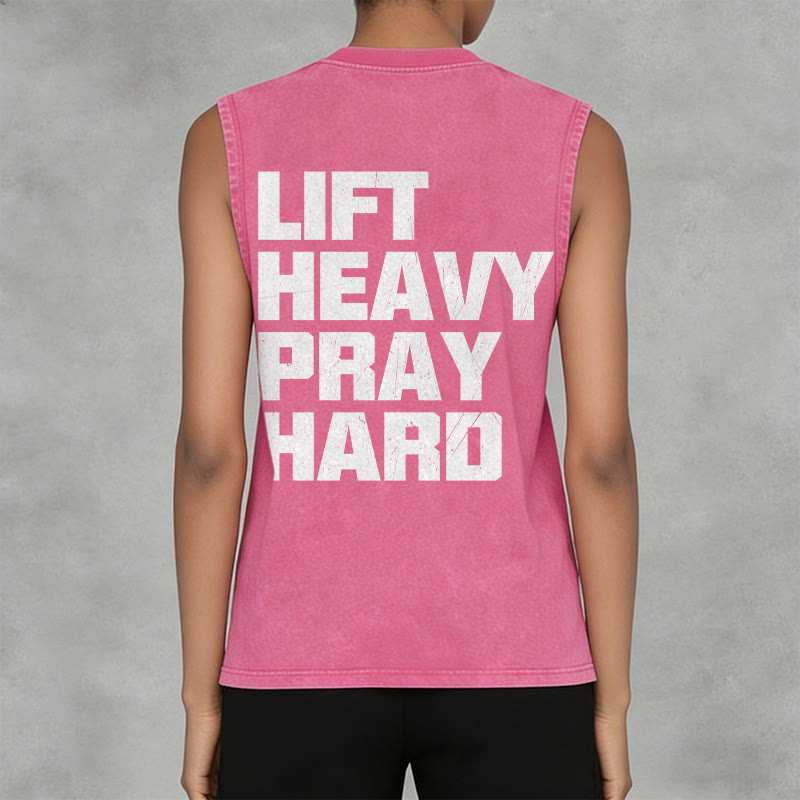 Christianartworkshop Canotta unisex lavata Lift Heavy Pray Hard - image 35