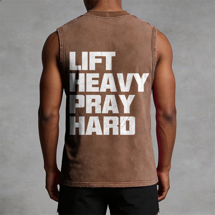 Christianartworkshop Canotta unisex lavata Lift Heavy Pray Hard - image 12