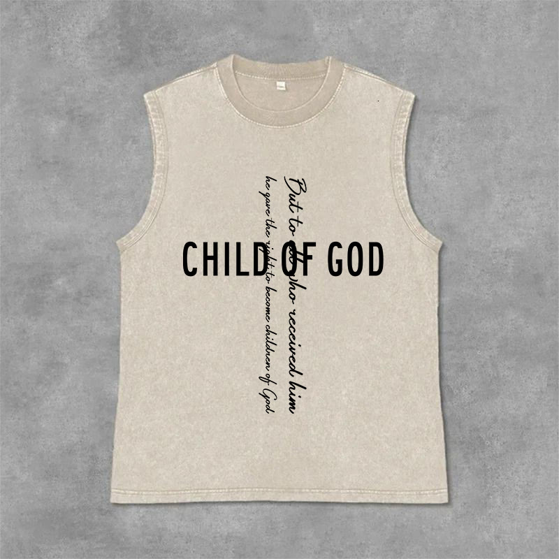 Christianartworkshop Canotta unisex con scritta "Figlio di Dio" - Beige - 2XL - image 3
