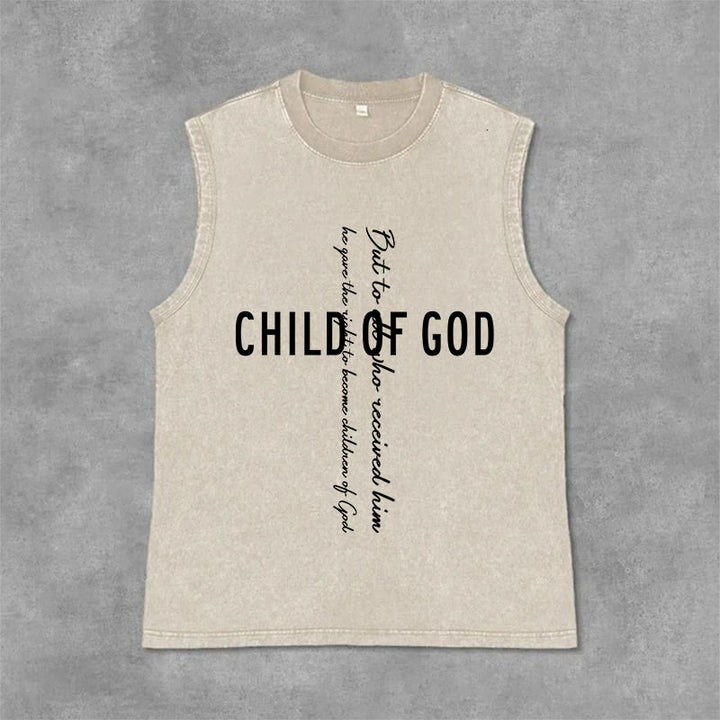 Christianartworkshop Canotta unisex con scritta "Figlio di Dio" - Beige - 2XL - image 3