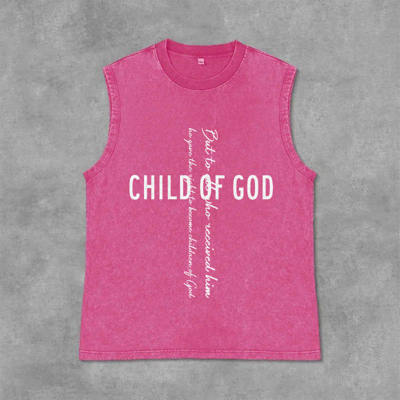 Canotta unisex lavata con scritta "Figlio di Dio" Christianartworkshop - Rosa - 2XL - image 12