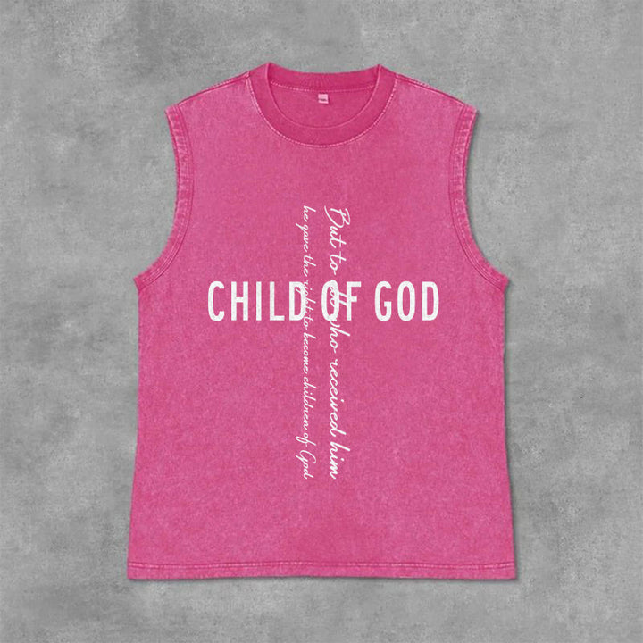 Christianartworkshop Canotta unisex con scritta "Figlio di Dio" - Rosa - 2XL - image 12
