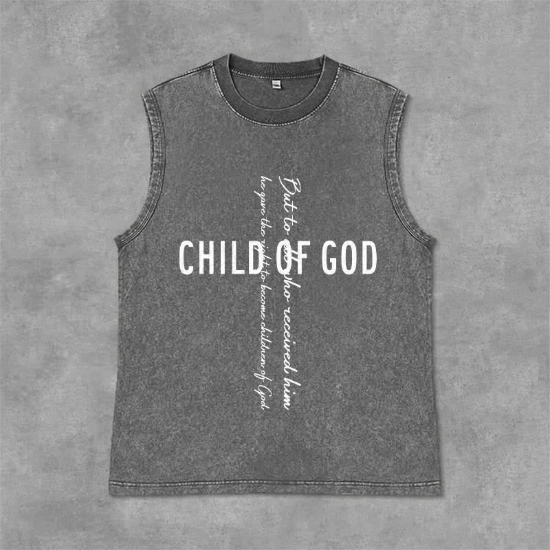 Christianartworkshop Canotta unisex con scritta "Figlio di Dio" - Grigio - 2XL - image 0