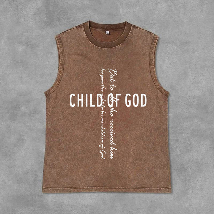 Christianartworkshop Canotta unisex con scritta "Figlio di Dio" - Marrone - 2XL - image 6