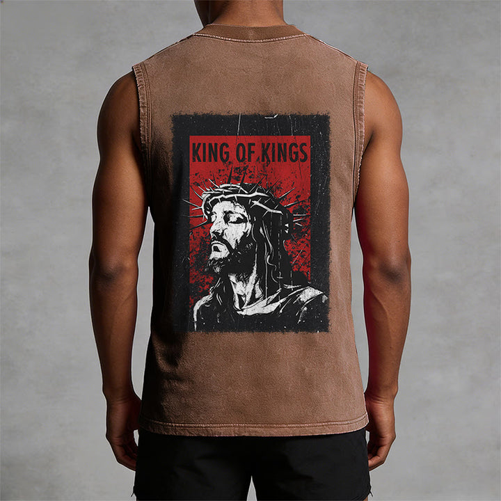Christianartworkshop Canotta unisex lavata "King Of Kings Jesus" - image 7