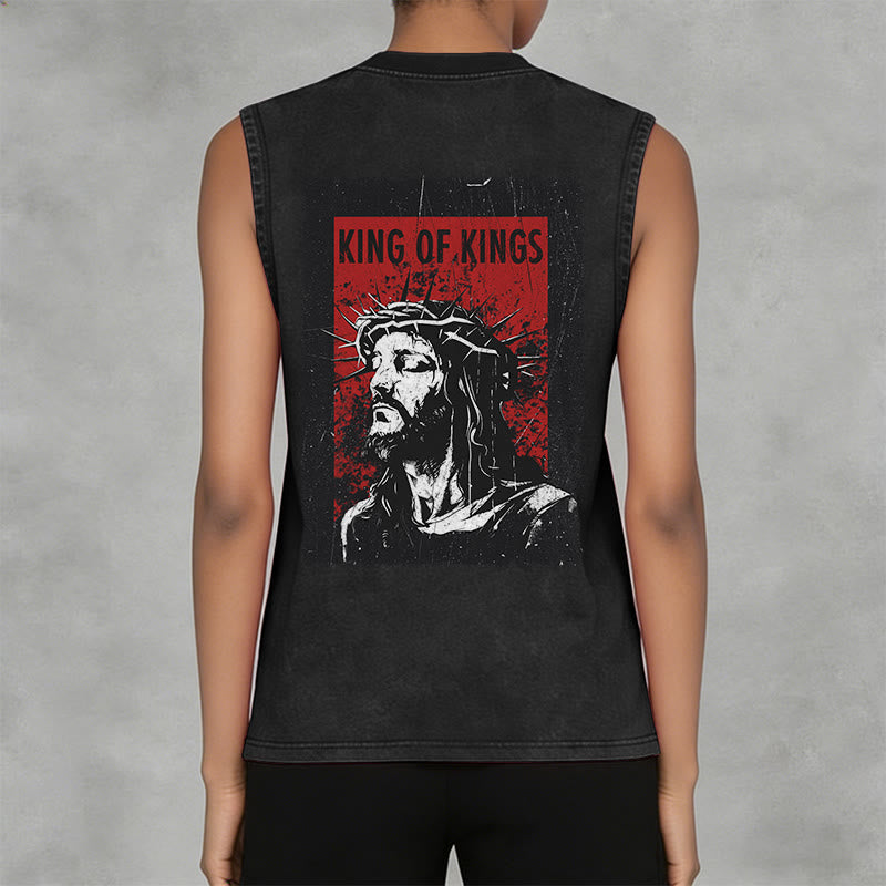 Christianartworkshop Canotta unisex lavata "King Of Kings Jesus" - image 2