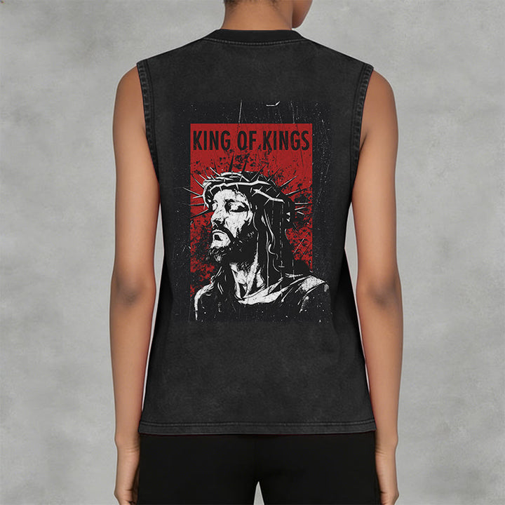Christianartworkshop Canotta unisex lavata "King Of Kings Jesus" - image 2