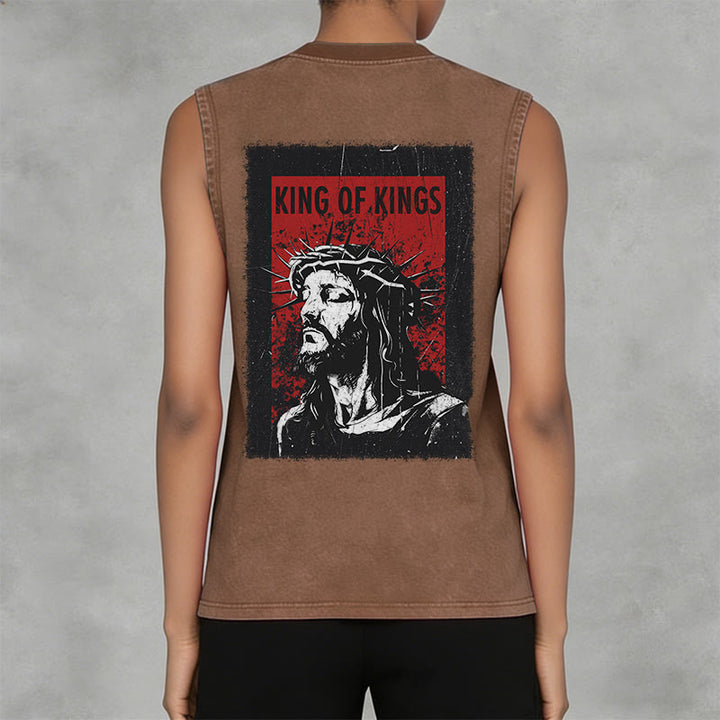 Christianartworkshop Canotta unisex lavata "King Of Kings Jesus" - image 8