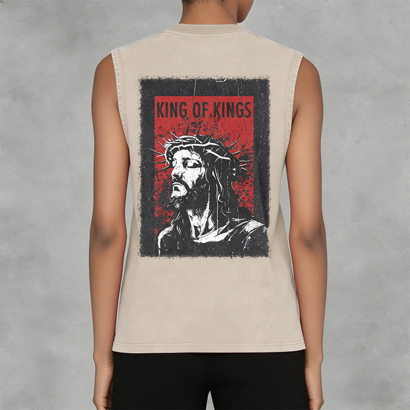 Christianartworkshop Canotta unisex lavata "King Of Kings Jesus" - image 5