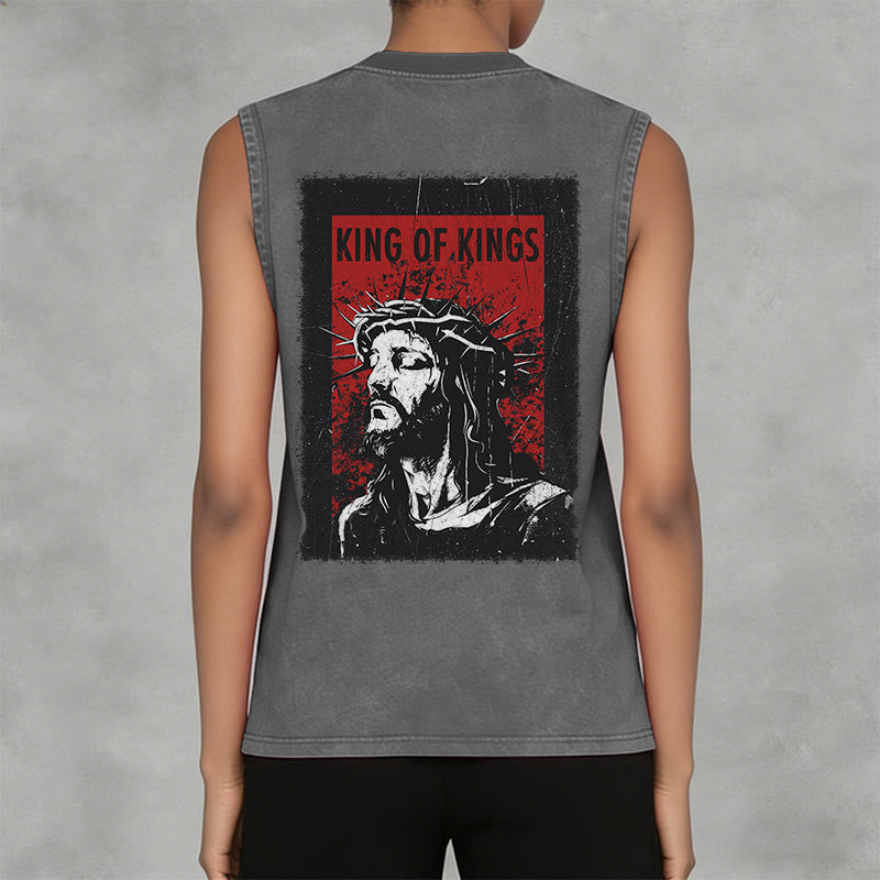 Christianartworkshop Canotta unisex lavata "King Of Kings Jesus" - image 11