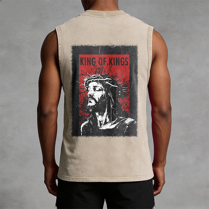 Christianartworkshop Canotta unisex lavata "King Of Kings Jesus" - image 4