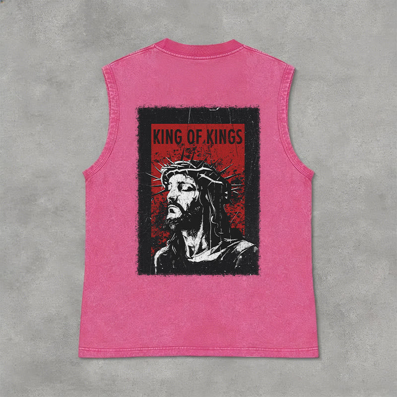Christianartworkshop Canotta unisex lavata "King Of Kings Jesus" - Rosa - 2XL - image 12