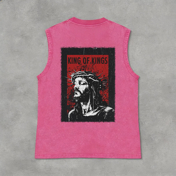 Christianartworkshop Canotta unisex lavata "King Of Kings Jesus" - Rosa - 2XL - image 12