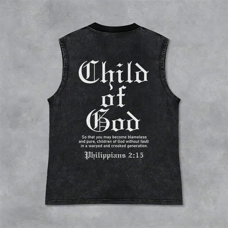 Christianartworkshop Canotta unisex lavata "Figlio di Dio" Filippesi 2:15 - Nero - 2XL - image 9