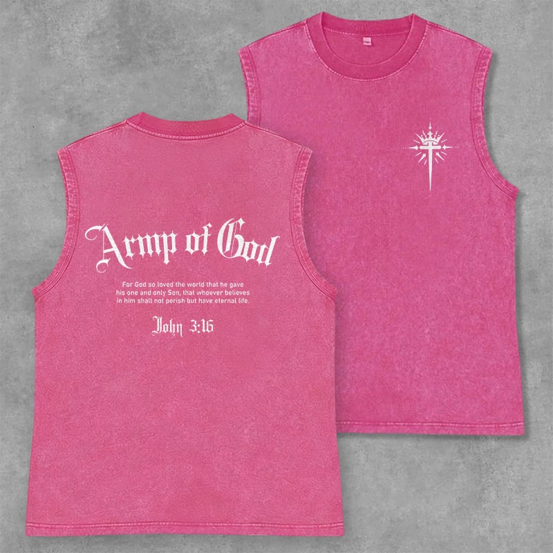 Canotta unisex lavata "Uomo di Dio Giovanni 3:16" Christianartworkshop - Rosa - 2XL - image 0