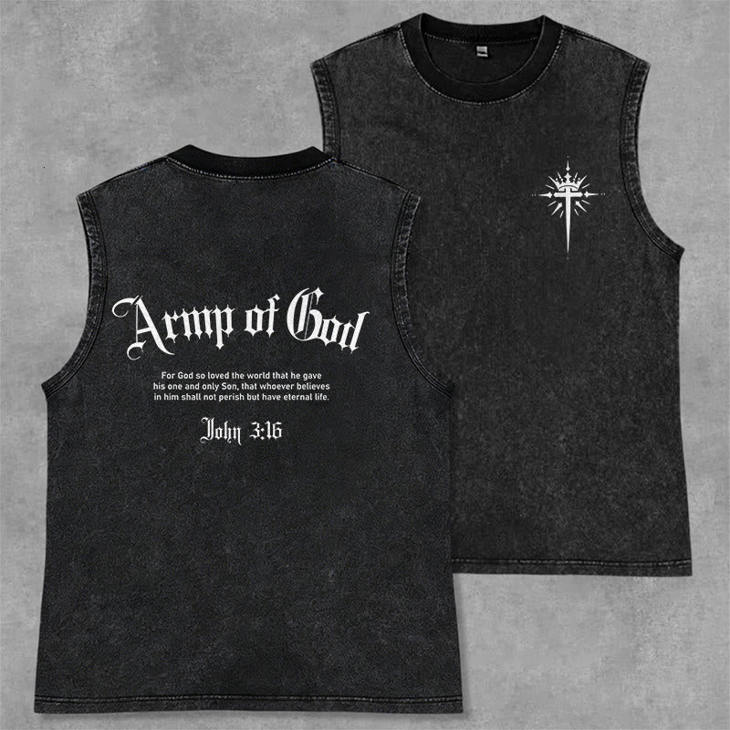 Christianartworkshop Canotta unisex lavata "Uomo di Dio Giovanni 3:16" - Nero - 2XL - image 7