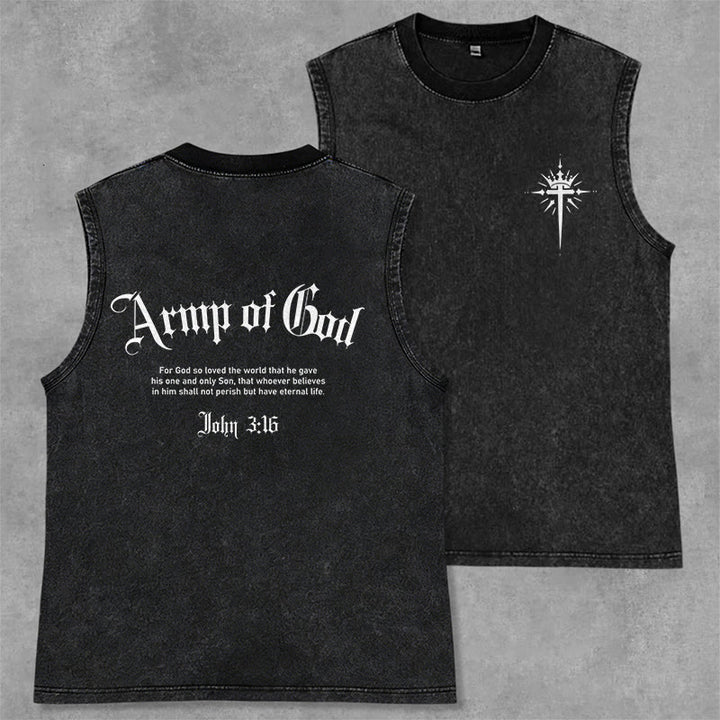 Christianartworkshop Canotta unisex lavata "Uomo di Dio Giovanni 3:16" - Nero - 2XL - image 7